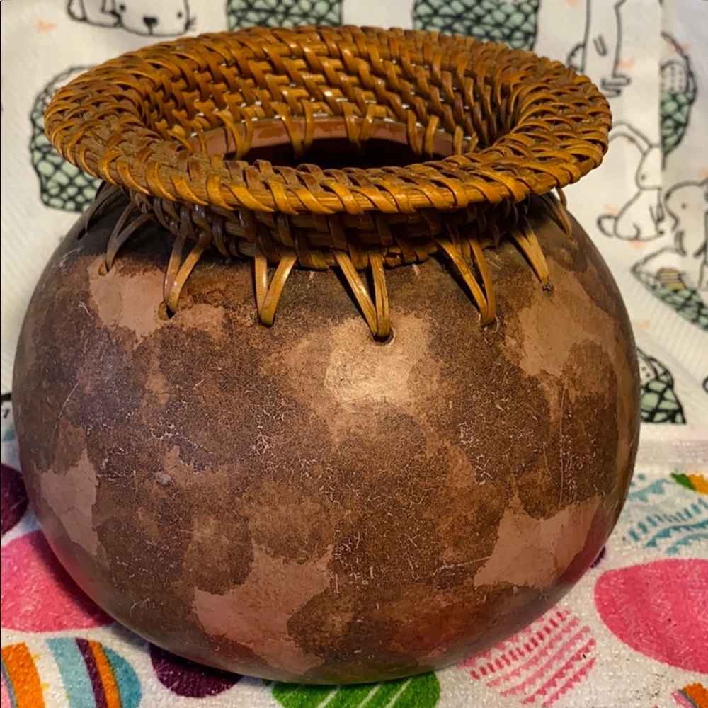 Crock; Vase; Dish; Wicker Jug; Ceramic Bowl